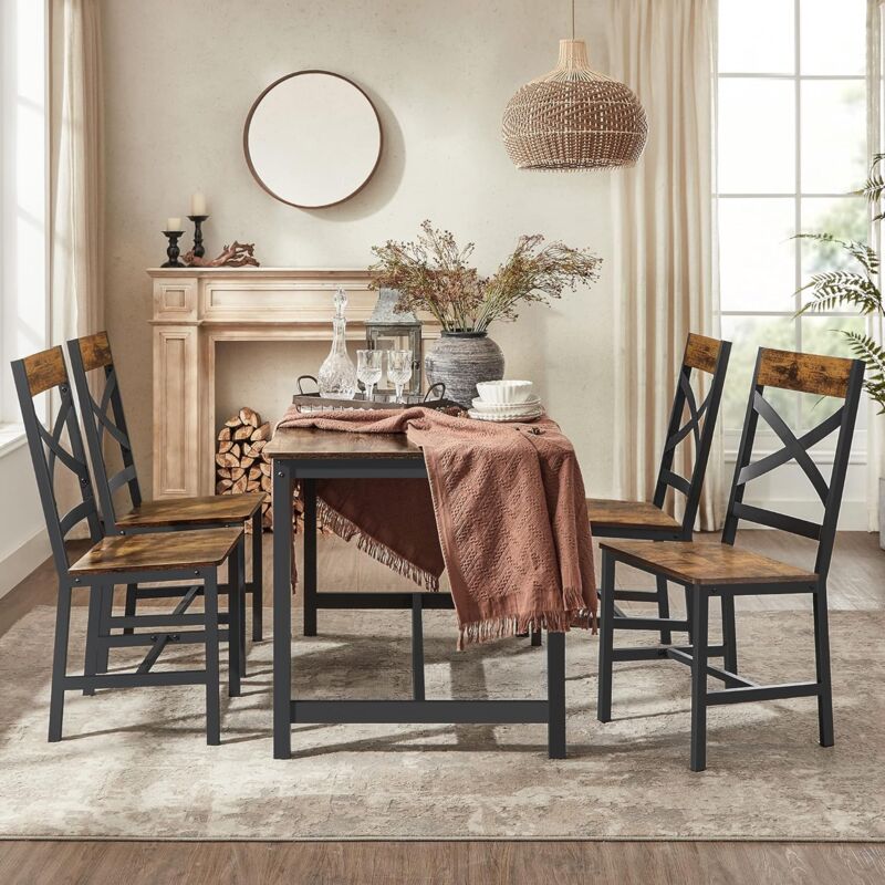 Sedia Da Scrivania Con Braccioli Stile Mid-Century - Gambe In Acciaio, Imbottita, Girevole, Marrone - Foto 3