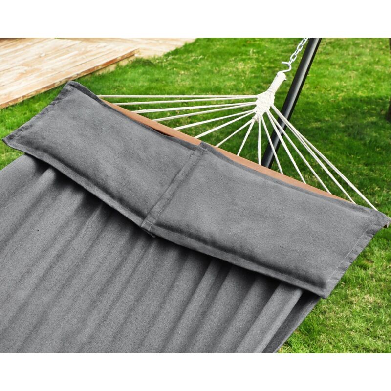 Amaca Doppia SONGMICS 210x150cm Con 2 Cuscini - Portabile Per Giardino E Campeggio - Foto 8