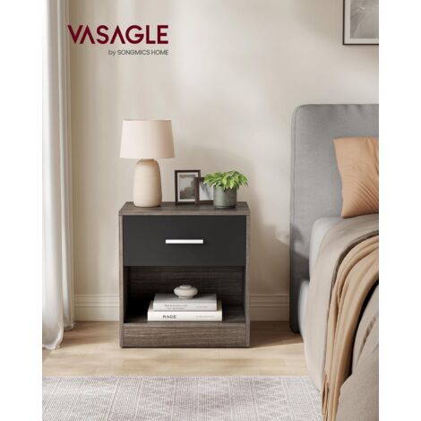 HOMCOM Tavolino Da Salotto Con Cassetto E 2 Ripiani Industriale Nero E Marrone 86279050