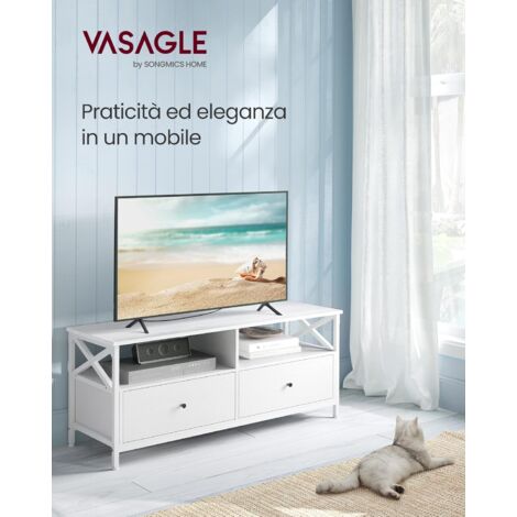 Porta TV Classico Per TV Fino A 55 Pollici - Legno Ingegnerizzato, Espresso, 120x40x30cm - Foto 4