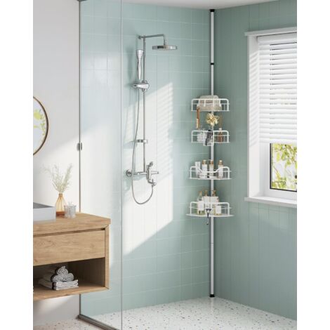 LEVERLOC Mensola da Doccia con Ventosa per Bagno Doccia Caddy Carrello