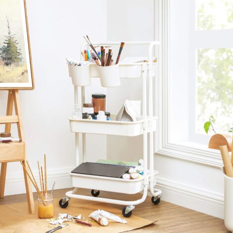 DOEWORKS Carrello portaoggetti Carrello con ruote, carrello di servizio