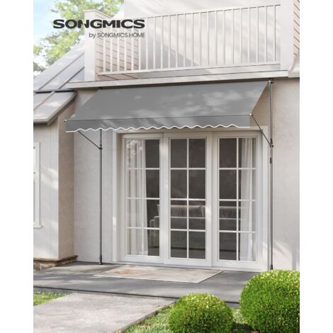 Tenda Da Sole A Morsetto Con Manovella Regolabile Impermeabile Avvolgibile Bracci Balcone Terrazzo Anti Uv Telescopica Senza Foratura 300x150 Cm Beige 88034990