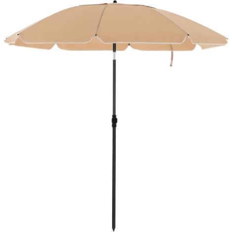 Ombrellone Da Pesca/spiaggia Portatile, Inclinabile 360°, UPF 50+, Palo In Metallo, Stecche In Fibra Di Vetro, Misure 180-260 Cm, Antivento