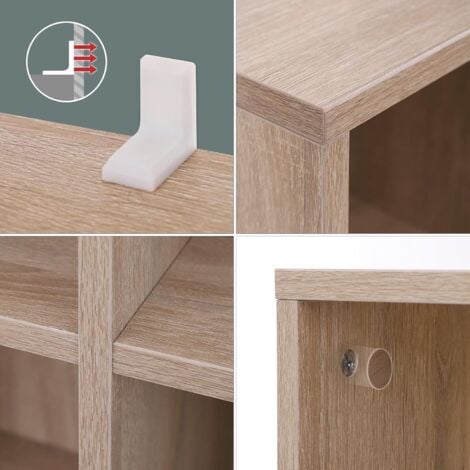 VASAGLE Libreria a 8 Cubi, Scaffale Portaoggetti di Legno, Organizzatore Autoportante per Ufficio, Soggiorno, Camera da Letto, Colore Rovere da SONGMICS