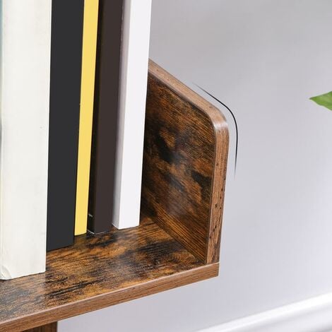 VASAGLE Libreria, Scaffale a Forma di Albero con 13 Scomparti, 86 x 25 x 140 cm, con Angoli Arrotondati, Marrone Vintage da SONGMICS