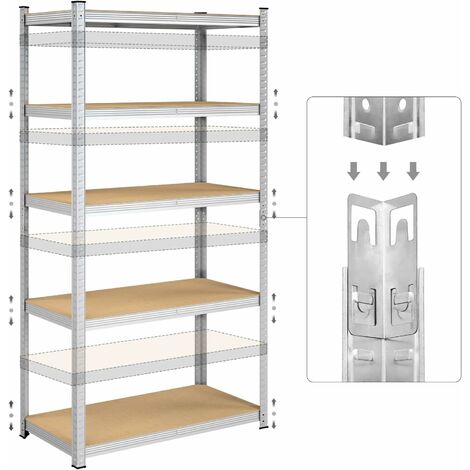 Scaffale 5 Ripiani In Acciaio Inox - Portante 750 Kg, 122x47x183 Cm, Per Garage E Cucina - Foto 10