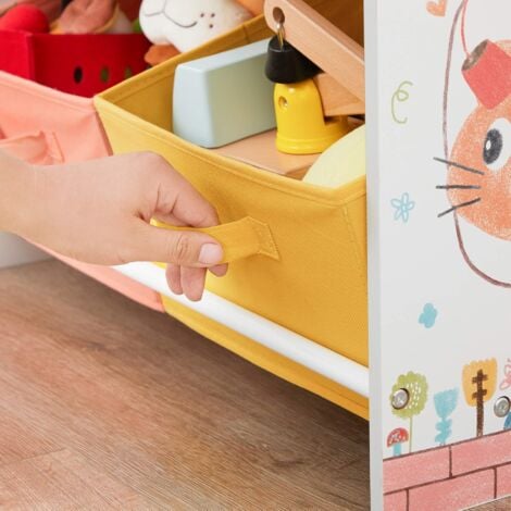 WOLTU Scaffale Portagiochi per Bambini Mensola Porta Giocattoli con 9  Contenitori di Plastica Mobile Portaoggetti per Cameretta MDF Multicolore  SPK007 : : Casa e cucina