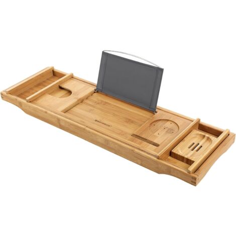 Vassoio Per Vasca In Bambù Espandibile - Da 70 A 105 Cm - Naturéo, Ideale Per Doccia E Relax - Foto 4