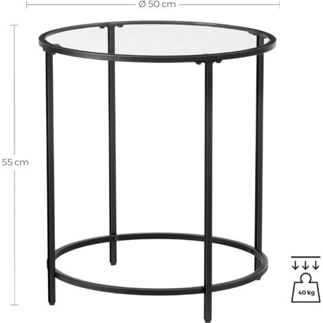 VASAGLE Tavolino da Salotto Rotondo, Tavolino Basso Struttura in Acciaio, Tavolino  da CaffÈ Moderno, Tavolino Soggiorno, Dorato e Bianco LCT091A10 :  : Casa e cucina