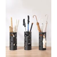 Porta Ombrelli SONGMICS In Acciaio - Con Vaschetta Scolapioggia, 17x41 Cm, Nero - Foto 8