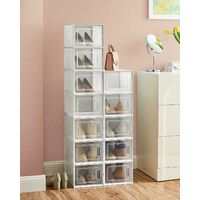 18 Scatole Per Scarpe SONGMICS - Trasparenti, Pieghevoli E Impilabili, Fino A Taglia 44 - Foto 8