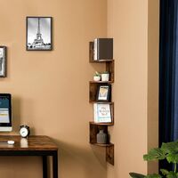 cucina Alsonerbay Scaffale angolare da parete in legno massiccio a forma di cactus moderno e semplice 4 ripiani bianco ufficio camera da letto per soggiorno 