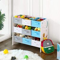Scaffale multiuso per giocattoli colore: bianco mobili per camera da letto multiuso per riporre giocattoli 27,5 x 27,5 x 79 cm libreria per bambini 