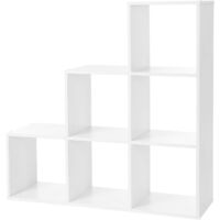 Mensola Cubo con 1 Anta Libreria da Parete Scaffale Bianco 35x35