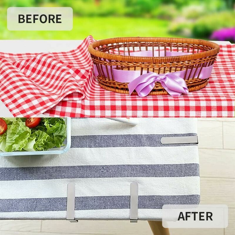Susire Pince Nappe De Table Extérieur: Lot De 12 Attache Nappe En Acier Inoxydable INOX 304