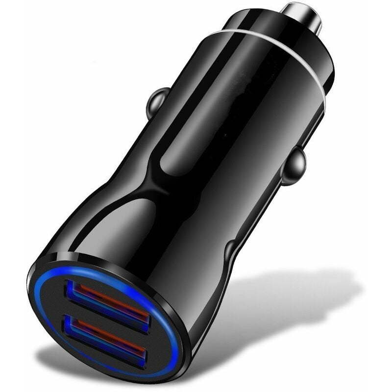 Chargeur Voiture Allume-cigare 2x USB 2.4A pour Smartphones et Tablettes -  Français