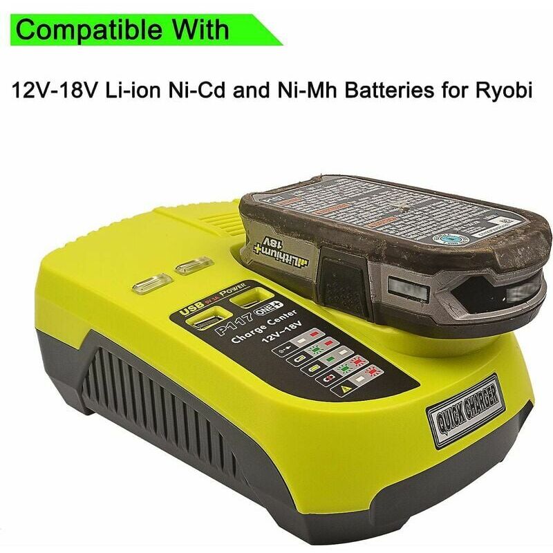 Pack batterie RYOBI 18V OnePlus 4.0Ah LithiumPlus et chargeur rapide 2.0Ah  Lithium-ion RC18120-140 - Cdiscount Bricolage