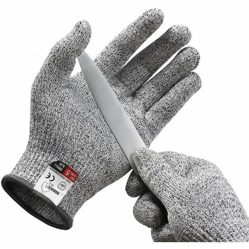 Paire de Gants Anti coupures - Tout Simplement la Meilleure Protection Qui  Existe Contre Les coupures du Quotidien (Cuisine, Jardinage, Bricolage) -  Protection de Niveau 5 (Large)，