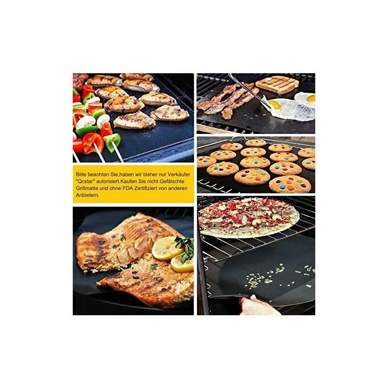 Cuisson Tapis BBQ Barbecue Plaque Feuille de Cuisson Four 40 * 33cm pour  Barbecue gaz Charbon électrique 100% Anti-adhérent