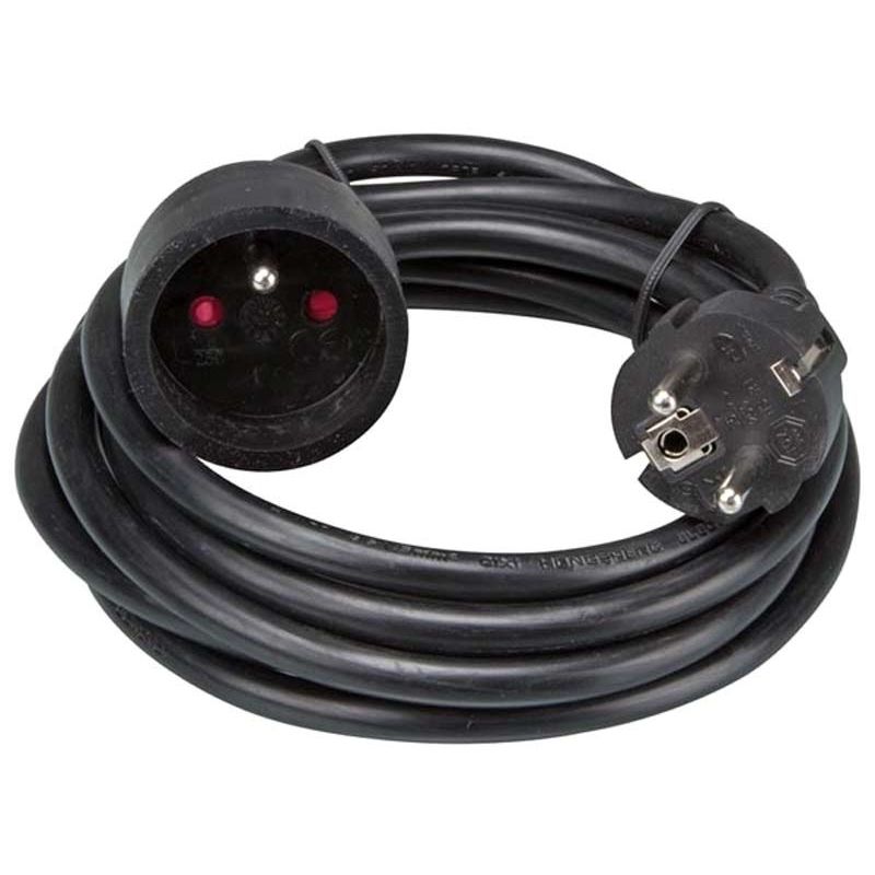 Rallonge electrique noire sucko (3x1.5mm) 5m - Union des