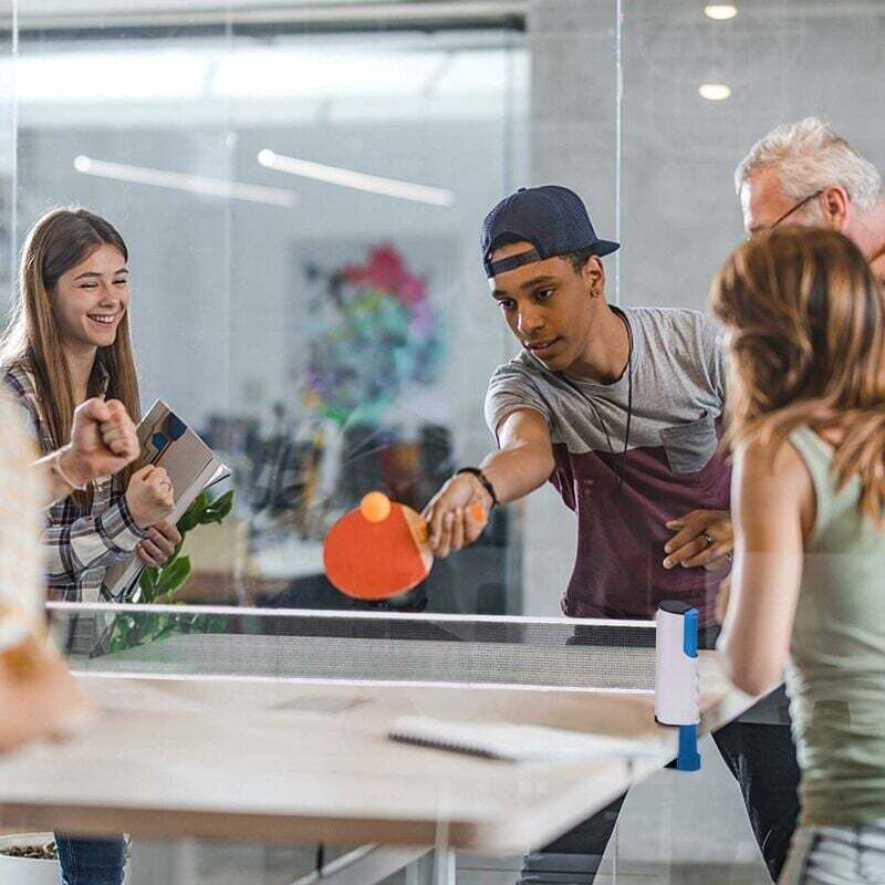 Filet De Ping-pong Rétractable Et Portable - S'étend Jusqu'à 170 Cm, Fixation Facile - Pour Transformer N'importe Quelle Table En Table De Tennis