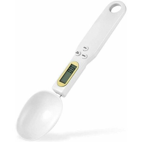 Balance Cuillère, Cuillère Doseuse, Balances Électroniques Portables, Balances Alimentaires De Cuisine, Écran Lcd, Mini Balances Numériques, 500G / 0,1G, Gadgets De Cuisine Essentiels (Blanc) (1/5)