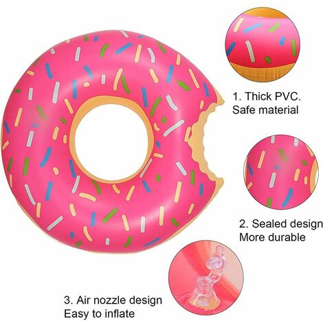 Bouée Bébé Lion Rose - Anneau De Natation Flotteur Piscine - PVC épais 0.3mm - Pour Bébés 3 à 36 Mois