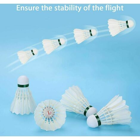 Volant de badminton lot de 12 professionnel en plumes - Accessoire