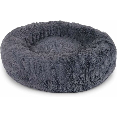Panier rond pour chien coussin pour chat panier donut Ø 60 cm (L) Gris foncé