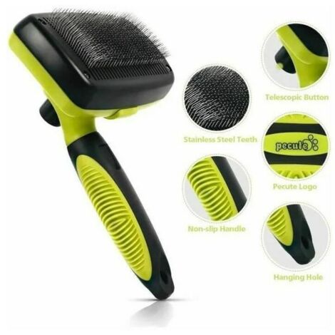 Brosse pour chien et chat, brosse à peigne rétractable pour animaux de compagnie, retrait efficace autonettoyant, Pour les animaux de compagnie (1/4)