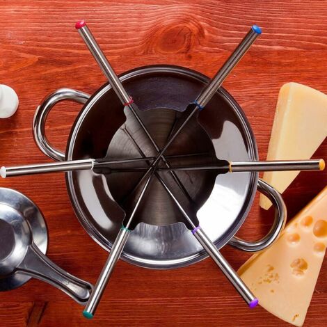 Set de 6 fourchettes à fondue inox pour fromage Mono A