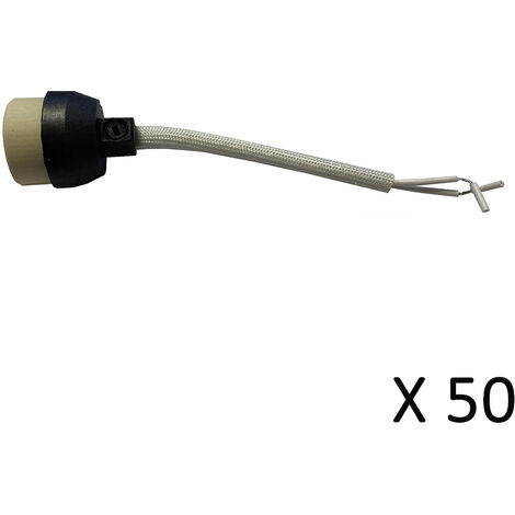 Lot de 50 Douilles GU10 en céramique pour halogène et spot 2A 250V avec câbles HobbyTech (1/2)