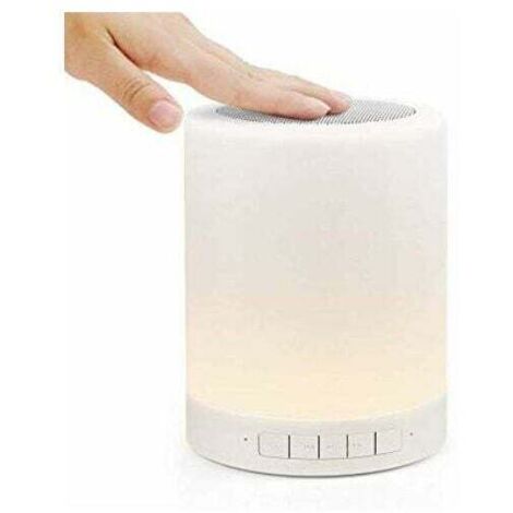 GDRHVFD Veilleuse Enceinte bluetooth lumineuse Lampe de chevet tactile fonction lecteur de carte SD
