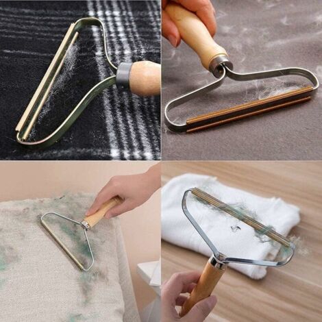 Lint Cleaner Pro, Lot de 2 démaquillants portables, Épilation manuelle des vêtements, Épilateur double face pour enlever la poussière et les poils d'animaux des vêtements, tapis, rideaux, couvertures,