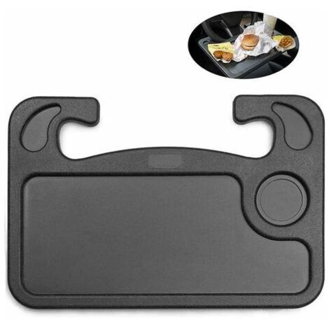 Plateau De Volant Voiture Portable,Volant Plateau Bureau Voyage, Table À Maner Porte-Obelet Voiture, Voiture Camion Pour Ordinateur,Boisson,Nourriture(Noir) (1/5)