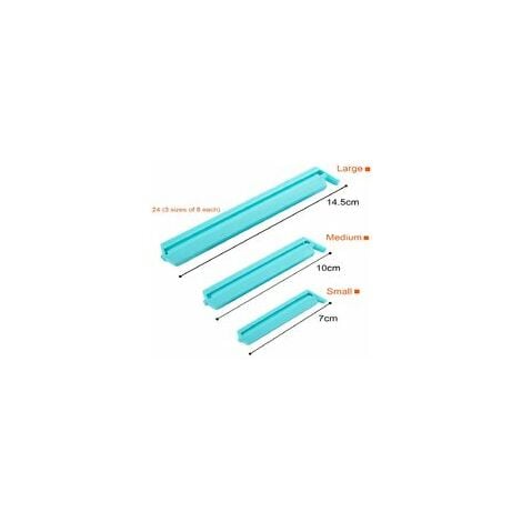 WHC 20 Pièces Pince Clip Fermeture Sachet Alimentaire, 20cm Clip D'étanchéité Alimentaire Pince Cuisine Sachet Fraicheur, Pince Sachet Alimentaire Grandes Congelation Pour Emballage Cuisine Snack