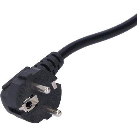 HuaLiSiJi Rallonge D'alimentation Euro 2.5A 250V 625W Câble D'extension Euro Rallonge Câble Euro, Pour Une Utilisation En Intérieur TV, PC, Moniteur (Blanc, 0.3m