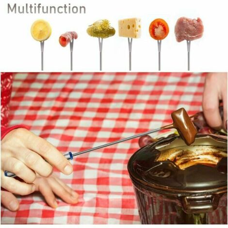 Lot De 12 Fourchettes à Fondue En Acier Inoxydable