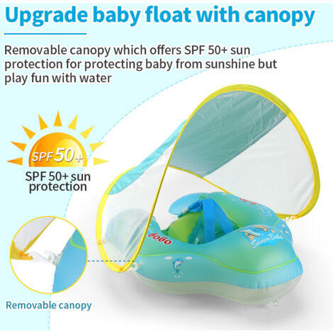 Bouée De Natation Bébé 70x75cm Avec Siège Sécurité Et Pistolet à Eau - Anneau Gonflable 1-5 Ans