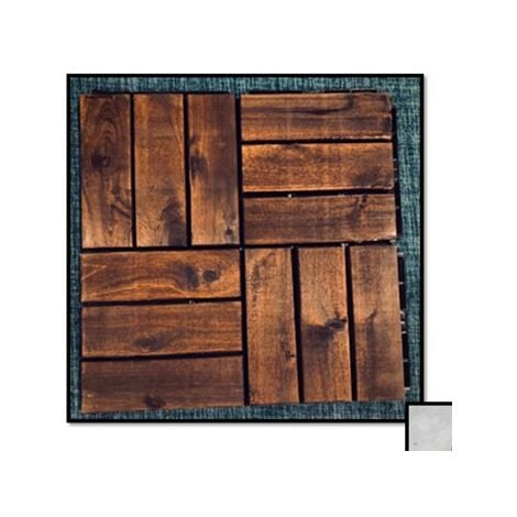 30 Dalles de Terrasse DARK en Bois Clipsable Résistant Aux Forte et Basses Températures 31 X 31 cm Revêtement Extérieur Pour Jardin Balcon Piscine