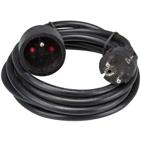 Rallonge électrique 5 mètres - 3 x 1.5mm2 - 250v 16 A 3500W - Noir