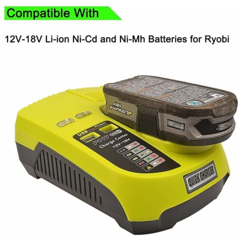 Chargeur 12V-18V Lithium-Ion et Ni-Mh/Ni-Cd 3A pour Ryobi ONE+