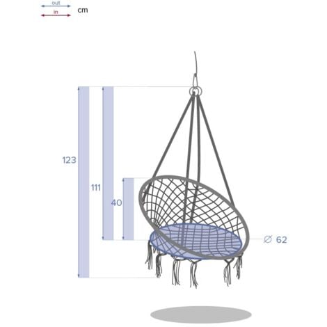 Chaise détente macramé Plumaya Beige - Hespéride
