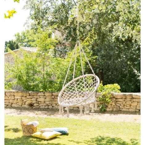 Chaise détente macramé Plumaya Beige - Hespéride
