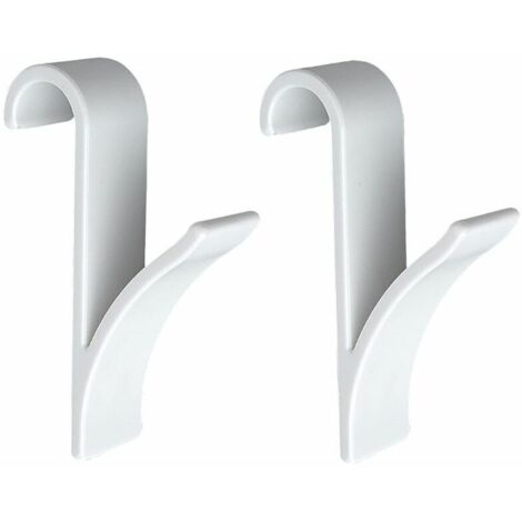 Crochet radiateur, Crochet radiateur sèche serviette, plastique blanc, Lot de 2, (1/5)