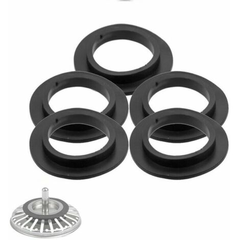 Lot de 5 joints d'étanchéité en caoutchouc – Pour bonde de baignoire et lavabo – Diamètre 53mm – Évite les fuites d'eau (1/5)