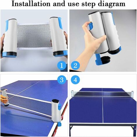 Filet Ping Pong Rétractable Iheyfill - Portable Pour Table 175 Cm