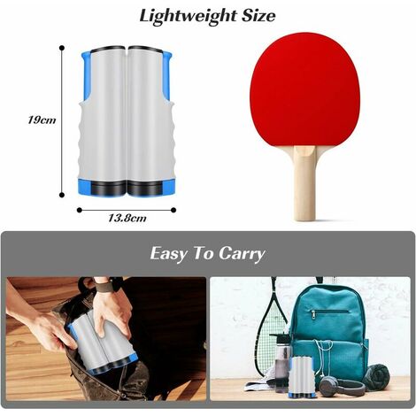 Filet De Ping Pong Tencoz - Filet Rétractable Et Réglable Pour Tennis De Table Intérieur/Extérieur