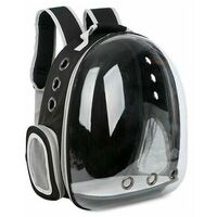 Sac à Dos Transparent Panoramique Portable (Noir) pour Chats et Chiens